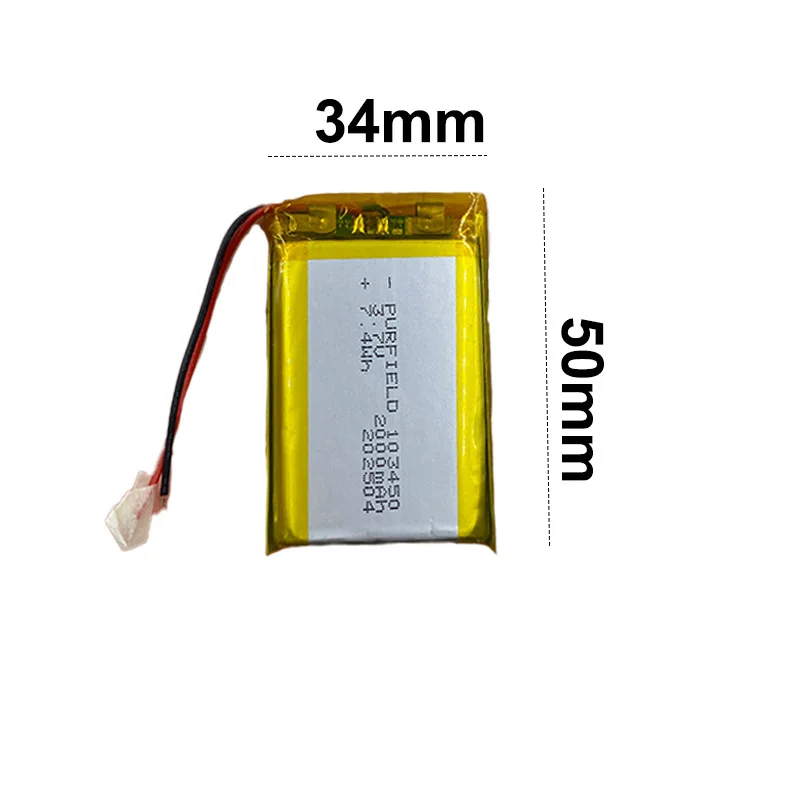 103450 lithium polymer battery 3.7V 2000mAh rechargeable lithium polymer battery for toy power bank electronic battery 103450