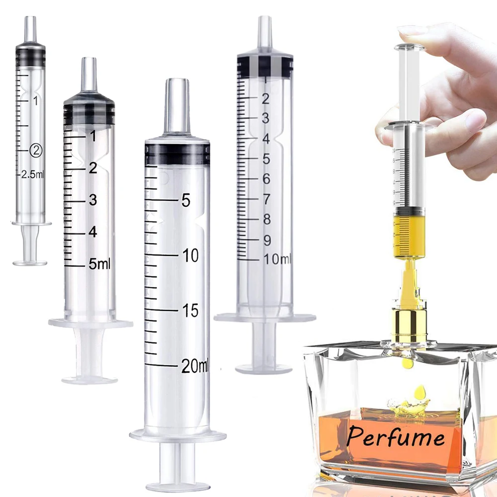 

2/5/10/20ml Syringe Perfume Dispenser Refill Cosmetic Liquid Essential Oil Plastic Portable Quantitative Refillable Bottle Tools