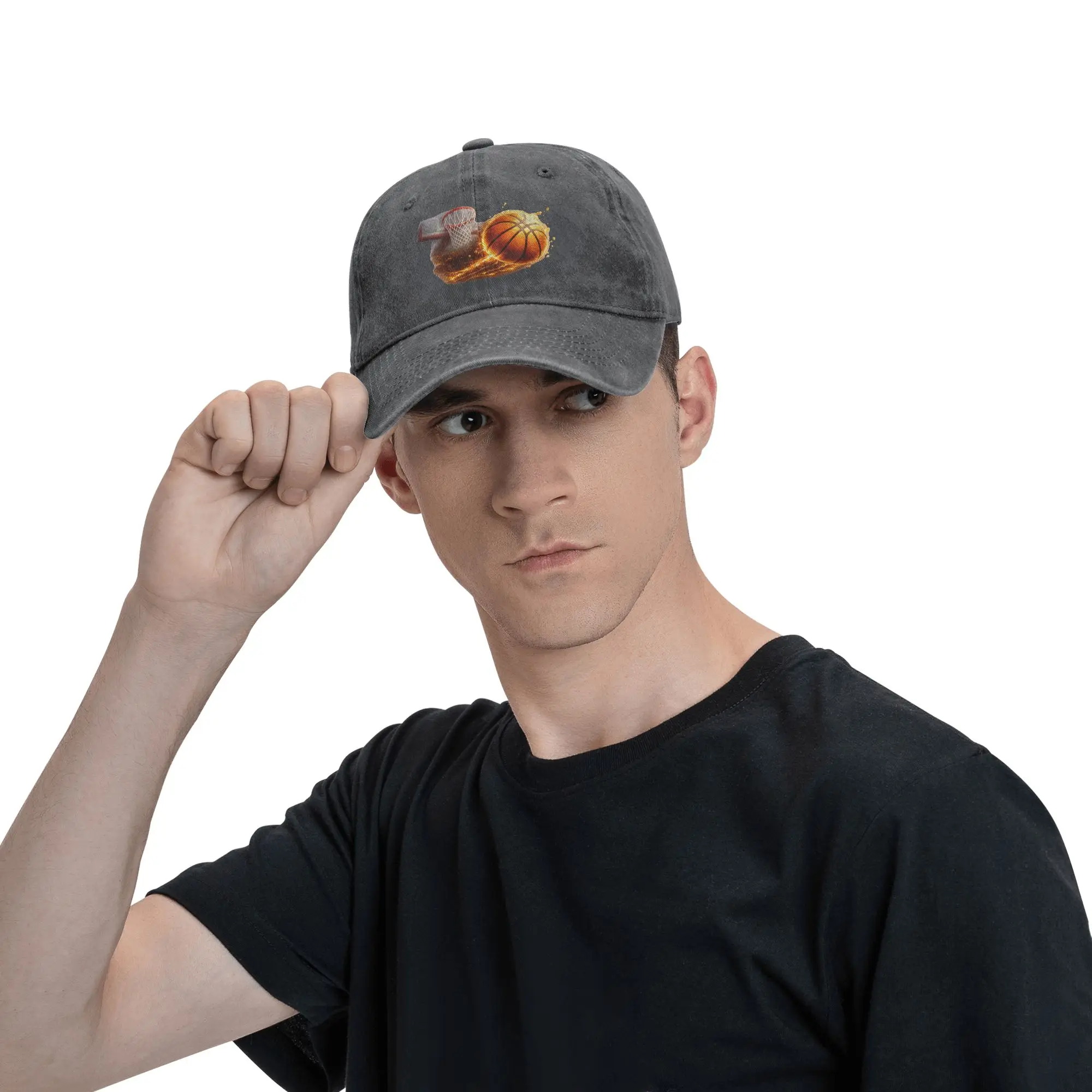 Fashion Surreal Basketball Slam Art   Dynamic Hoop Sports Design baseball cap  Couple Outfits Cap Female