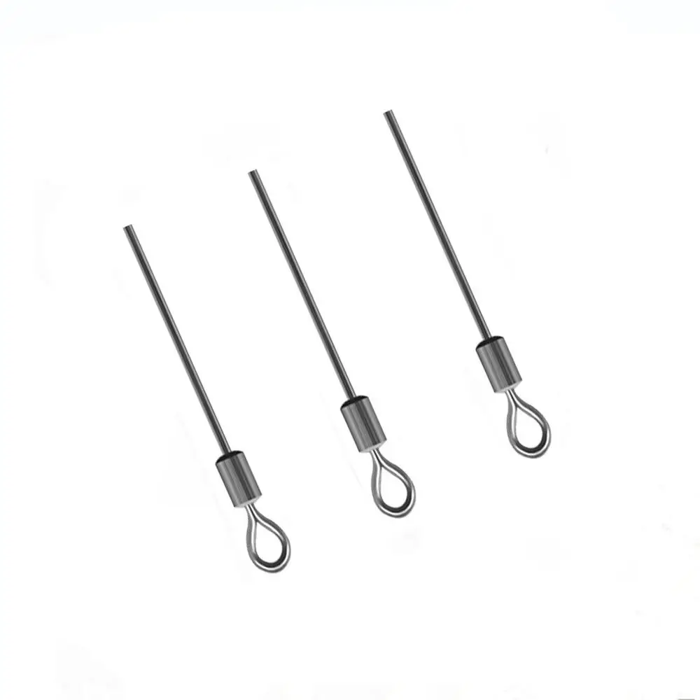 50 قطعة الفولاذ المقاوم للصدأ الصيد موصل دبوس النحاس برميل المتداول موصل القطب الطويل أسلاك الفولاذ الصلب الصيد قطب