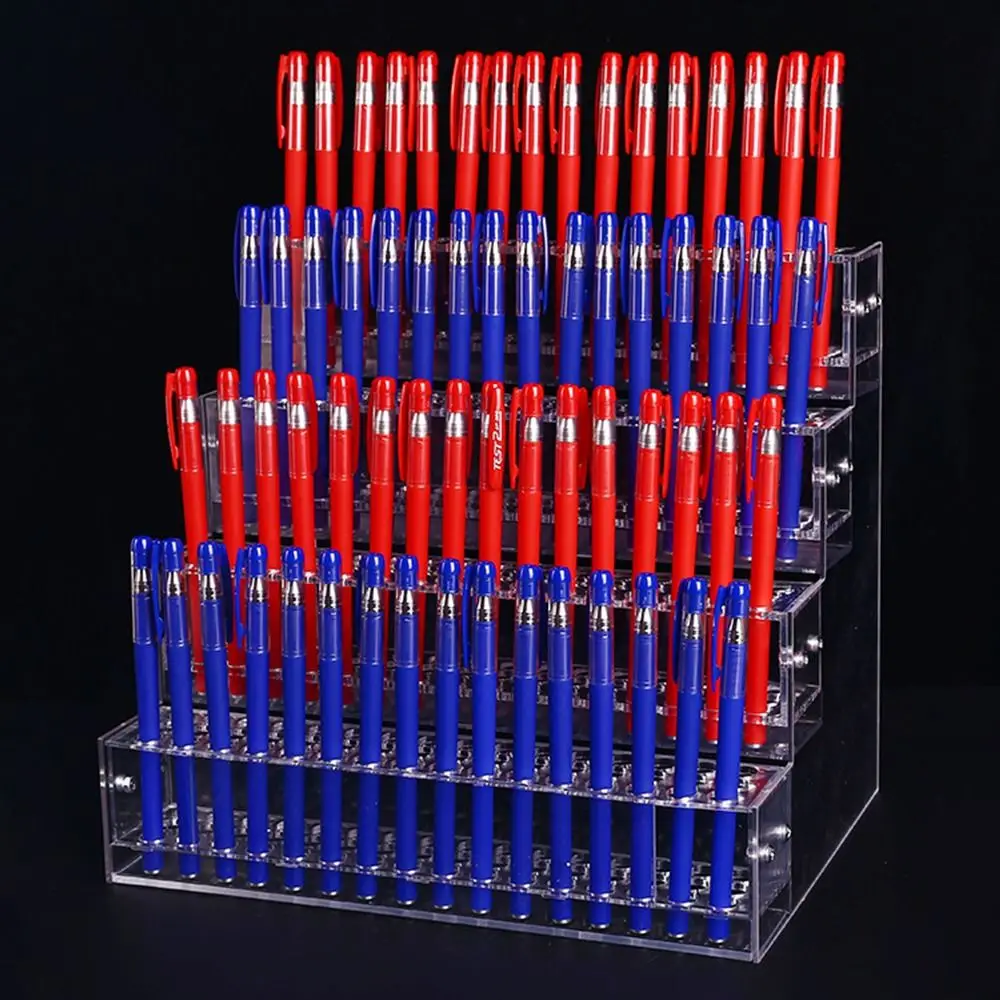 

1/2/3/4 Layer Mark Pen Holder Transparent Acrylic Makeup Brush Holder Multifunction Ladder Type Pencil Organizer Beauty Salon