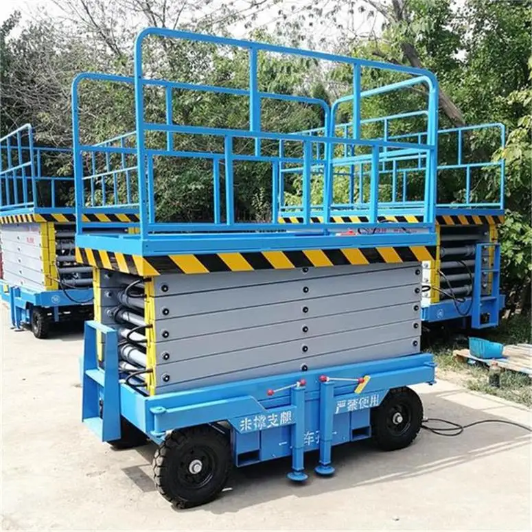 6m 8m10m 12m 14m 18m 300kg 1T 2T Aerial Work Electric Lift Electric Mobile Scissor Hydraulic Lift Tables Manlift Mobile Platform