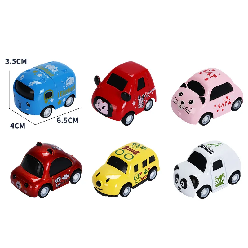 Coche de juguete de aleación de simulación 1:64, coche extraíble de dibujos animados, coche de Metal de bolsillo divertido, modelo de juguete para niños, regalo para niños, Mini versión Q del coche