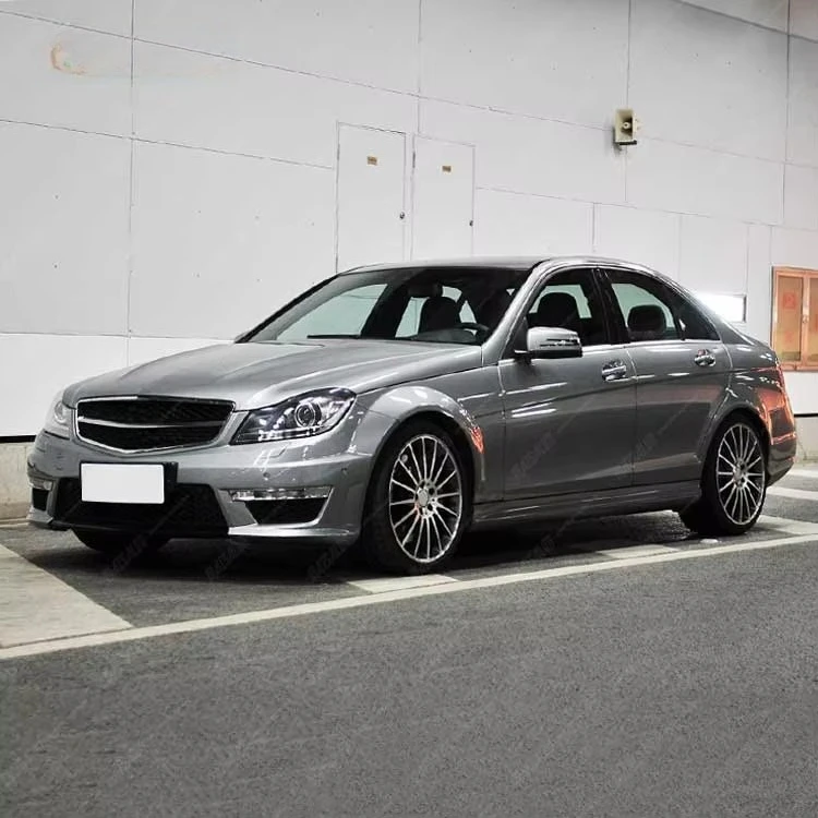 STLF Car Body Kit for Benzs C Class W204 Upgrade to C63 Style With Front Bumper Rear Bumper Side Skirts Rear Diffuser 3
