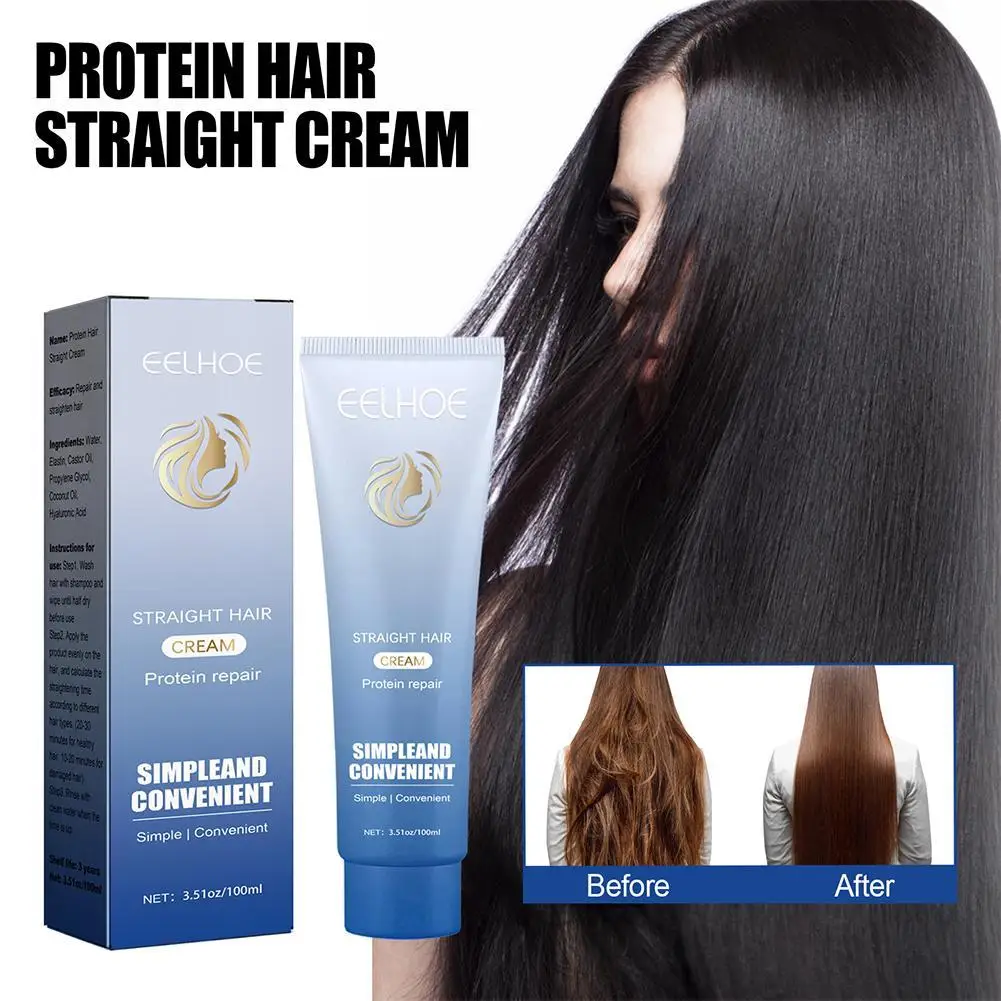 Crema correctora de proteína de queratina, crema nutritiva para alisar el cabello, no daña fácilmente y suaviza el cabello, cuidado del cabello, 180ml