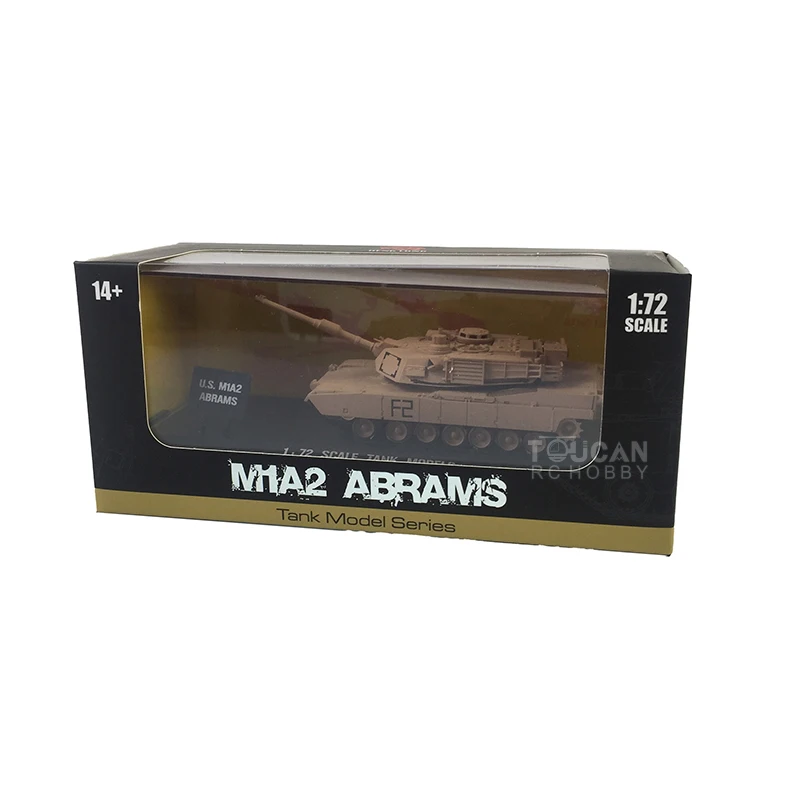 Mini juguete estático modelo 1/72 Heng Long, plástico, ABRAMS M1A2, tanque de batalla principal 3918 W/O, sistema RC, juguetes para niños, regalo