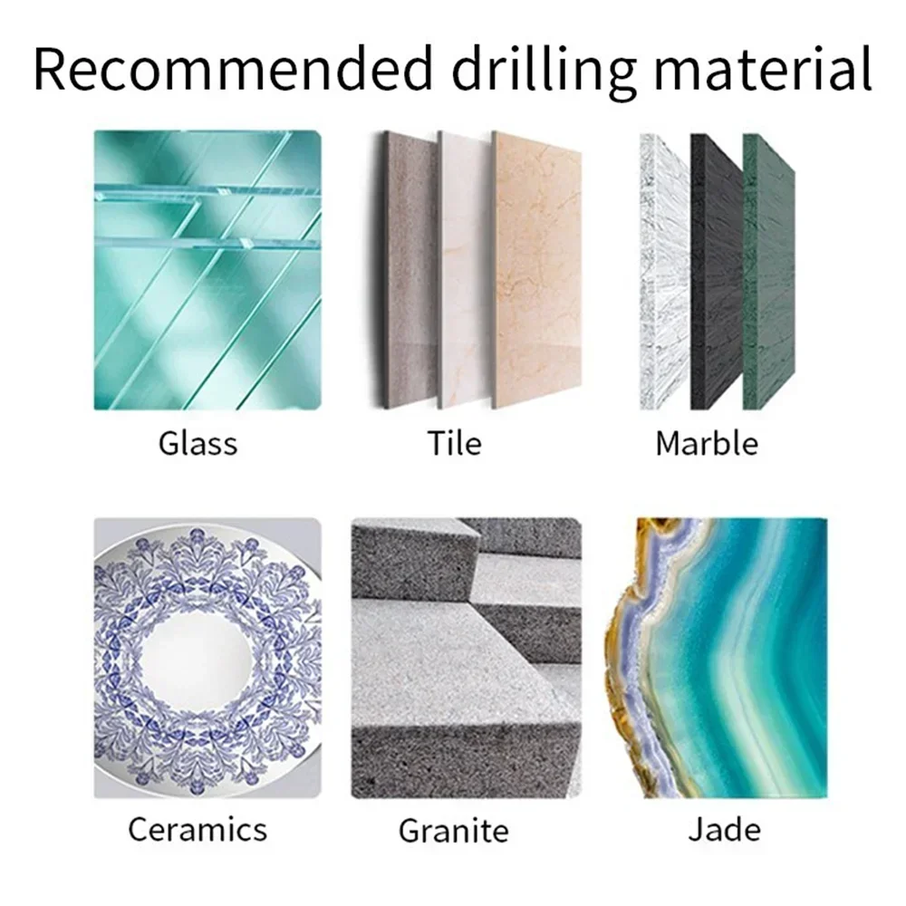 STONEGO 브레이징 다이아몬드 비트 드라이 드릴, 타일, 대리석, 화강암용, 왁스로 냉각, 1PC