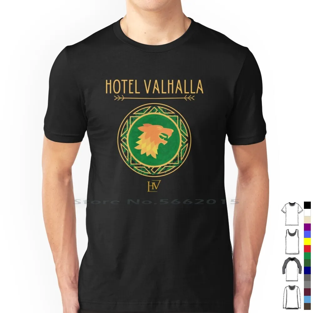 Hotel Valhalla Standard Classic T-Shirt T Shirt 100% Cotton Percy Jackson Pjo Chb Camp Halfblood Camp Half Blood Hotel Valhalla