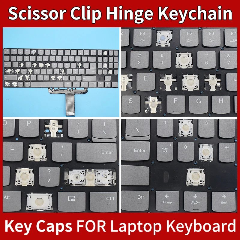 Substituição Keycaps para Lenovo, Scissor, Clip Hinge, Keychain Teclado, Lenovo Y730-17ich 81HG Y740-17IHg 81HH Y740-17IRH 17IRHg