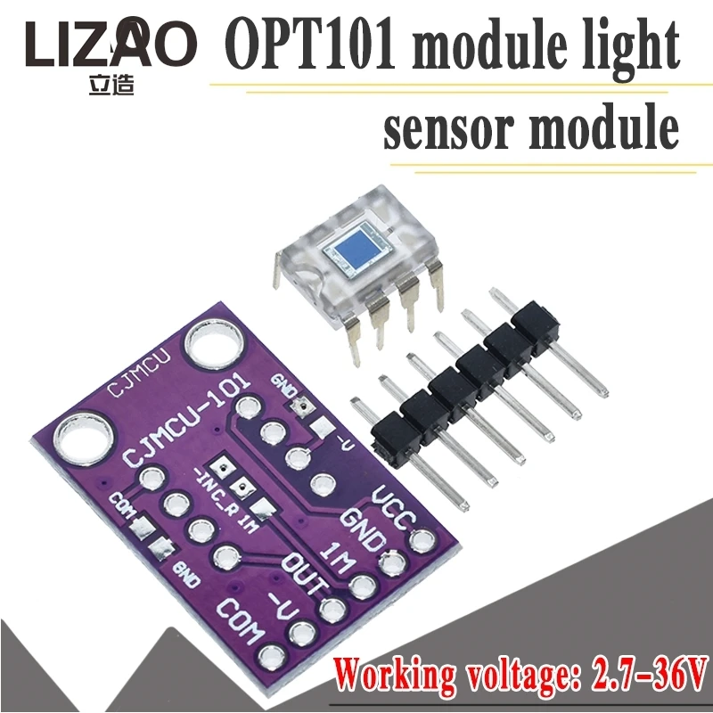 LIZAO 14KHz OPT101 Light Intensity Detection Module CJMCU-101 Single Chip Photoelectric Diode Analog Sensor