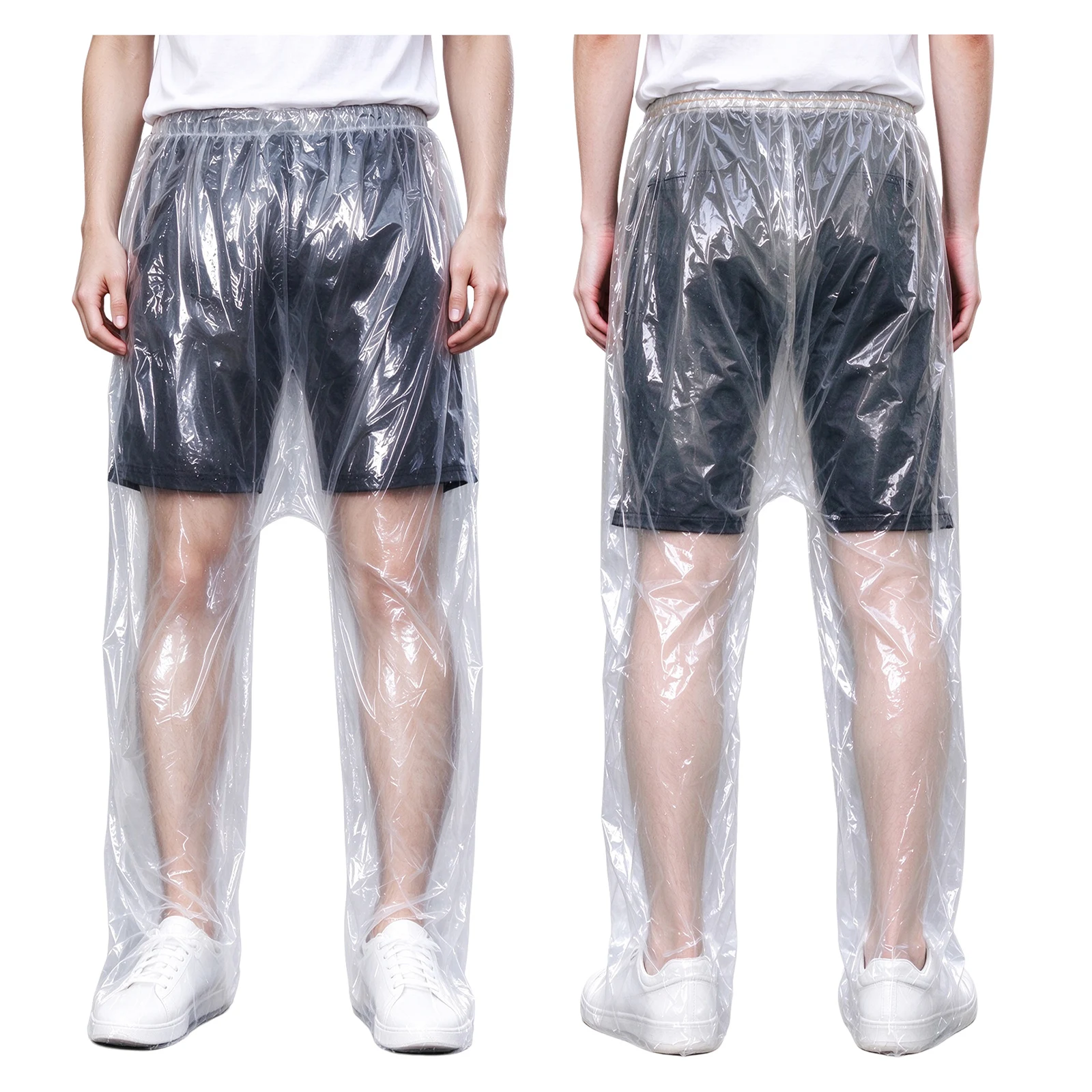 Unisex Adults Waterproof Pants Rainwear Foot-covering High Waist Rainy Days Pants for Cycling Fishing Water Rafting Water sports