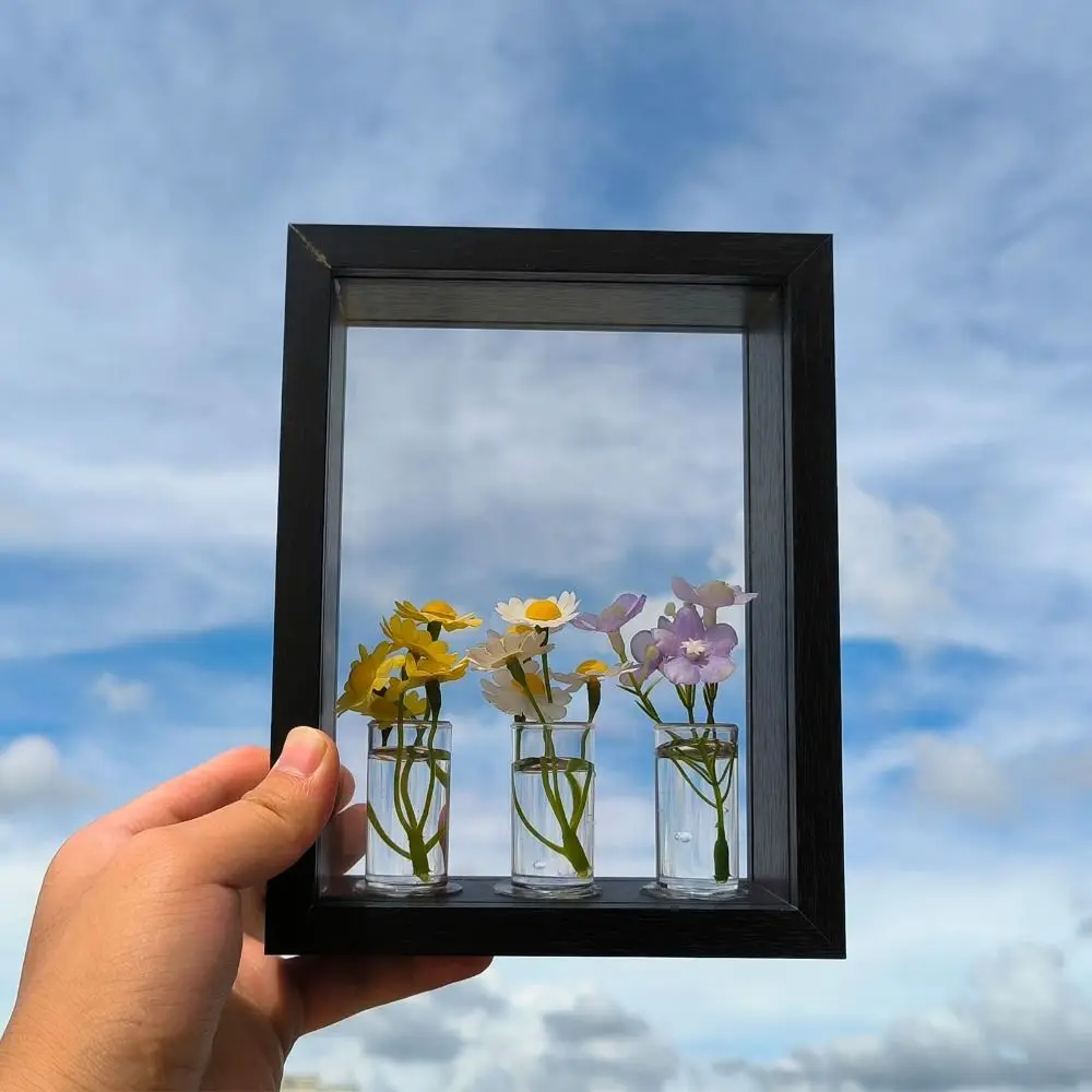

Забавная фоторамка «сделай сам» в виде цветов, 3D фоторамки, гидропонная ваза, художественная фоторамка для дома, гостиной
