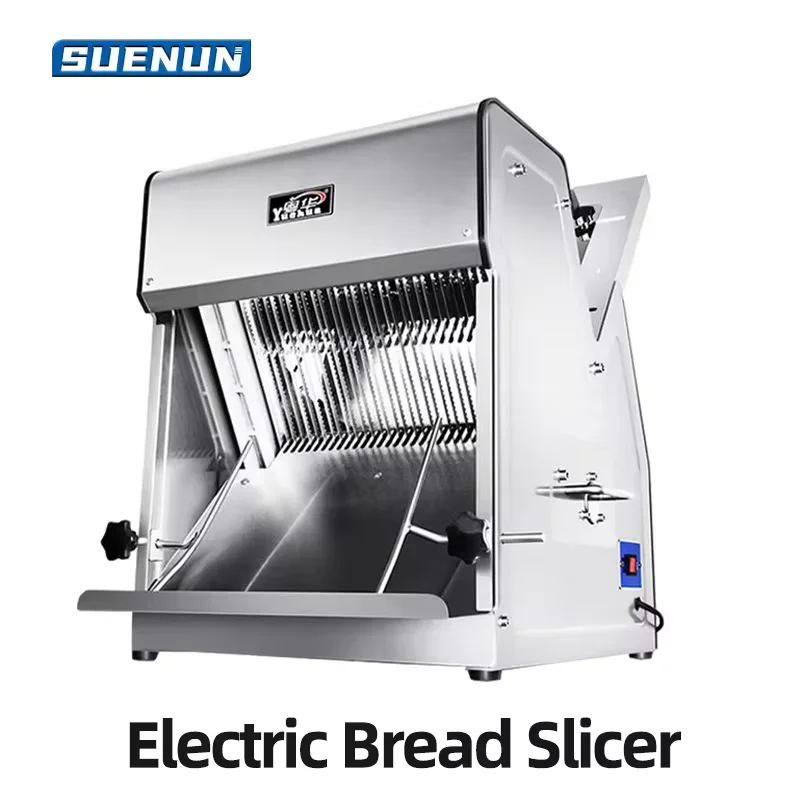 Commercial Multifunctional Bread Toast Slicer Commercial Electric Bread Slicer Stainless Steel Square Slicer 220V/370W