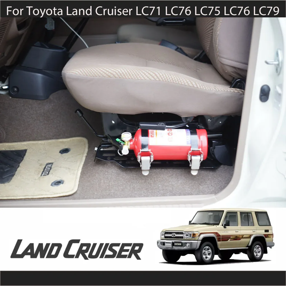 

For Toyota Land Cruiser LC76 Fire Extinguisher Bracket Anti-Roll-over Cages Fire Extinguisher Placement Interior Accessories