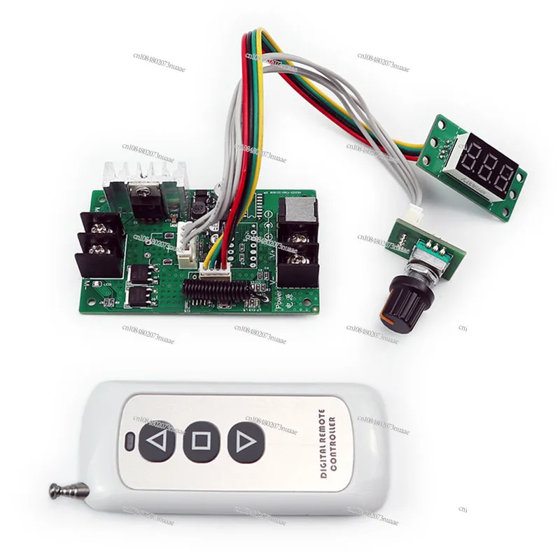 

433M Wireless Remote Control DC Motor Speed Regulator PWM Stepless Speed Switch 5A 12V/24V Motor Controller for Home Automation