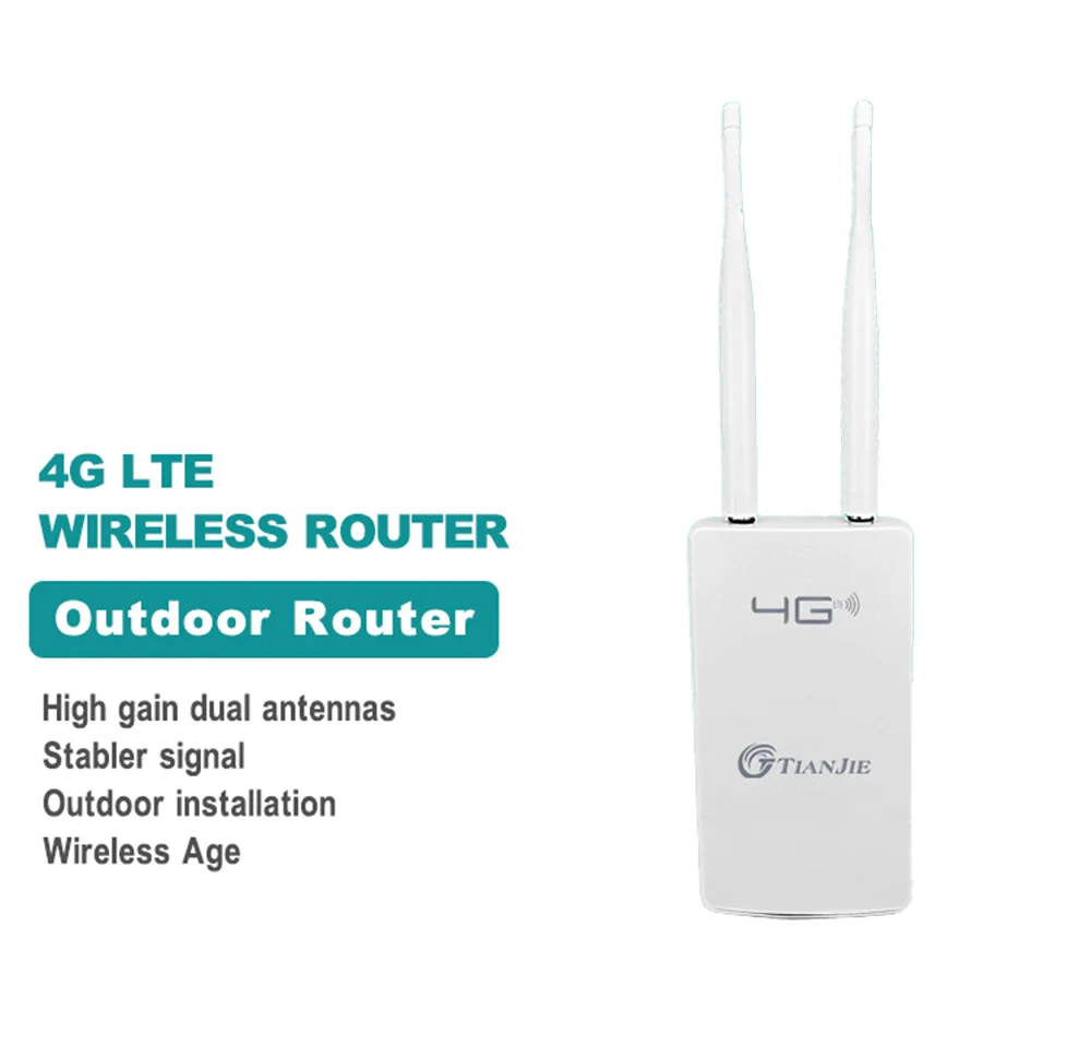 4GTLE outdoor waterproof router, suitable for cabins, farms, manors, courtyards, with SIM card slot, easy to use.