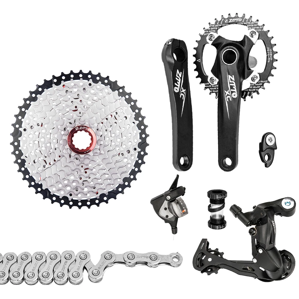 

1x10 Speed MTB Derailleurs Shifter Groupset Bike Crankset 11-50T Cassette Flywheel 10 Speed Chain for MTB Mountain Bike