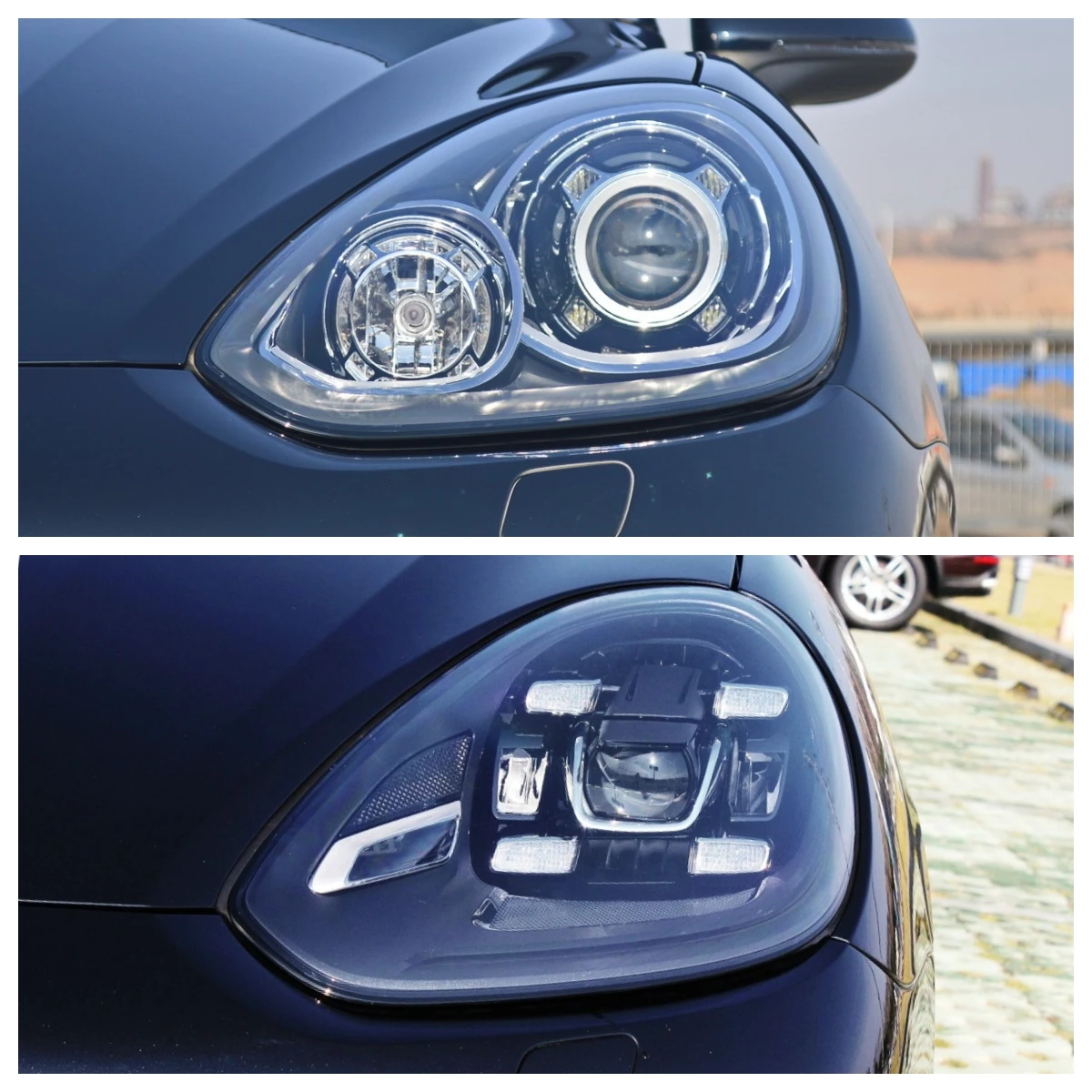 For Porsche Cayenne 2015 2016 2017 Car Headlight Glass Cover Plexiglass Clear Lamp Shell Replacement Light Glass Lampshade