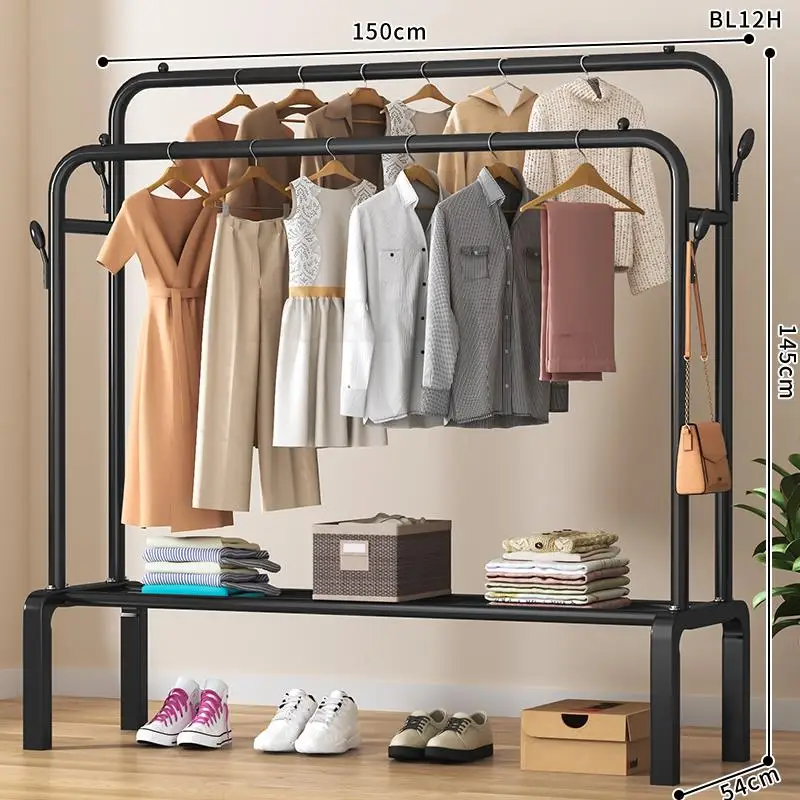 

Hanger Furniture Metal Clothes Rack Coat Clothing Rack Wardrobe System Stand Hangers For Room Clothes Shelf Storage Wall Shelves