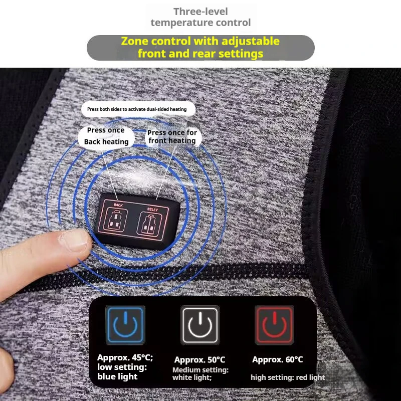 Dual-control Heated Vest Men Women USB Electric Heating Dual Control Winter Warm Smart Thermal Gilet
