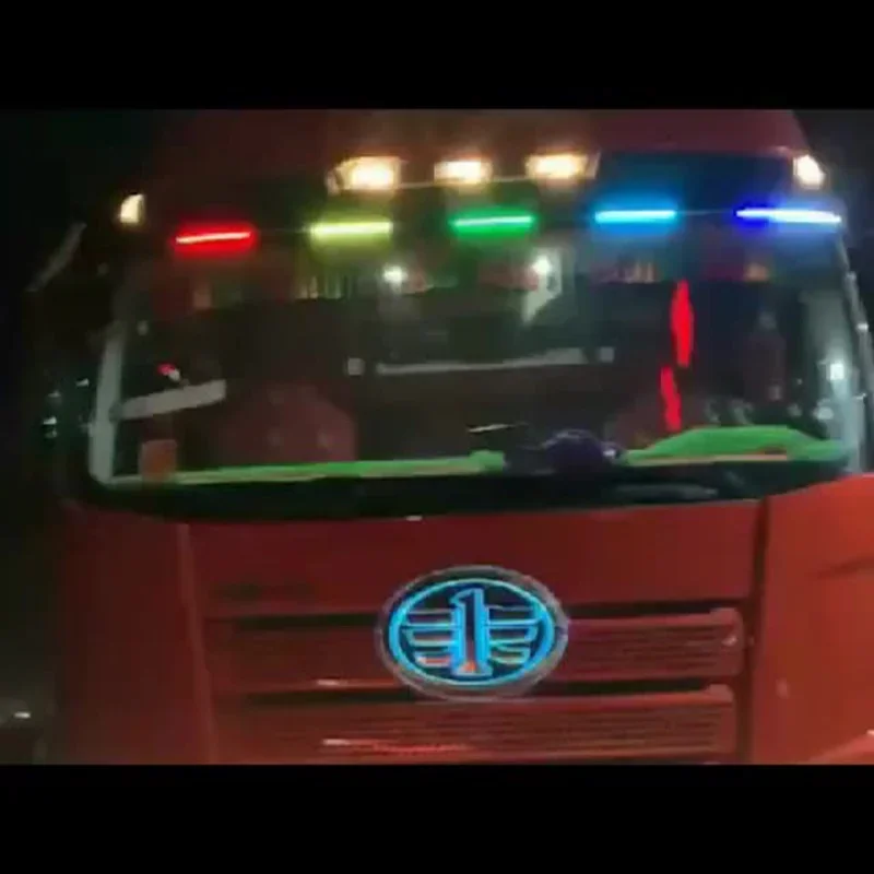 Truck Streamer 24V Radiator Grille of Car Streamer Horse Light Colorful Strobe Light Ranger Lights Flowing Water Meteor Light