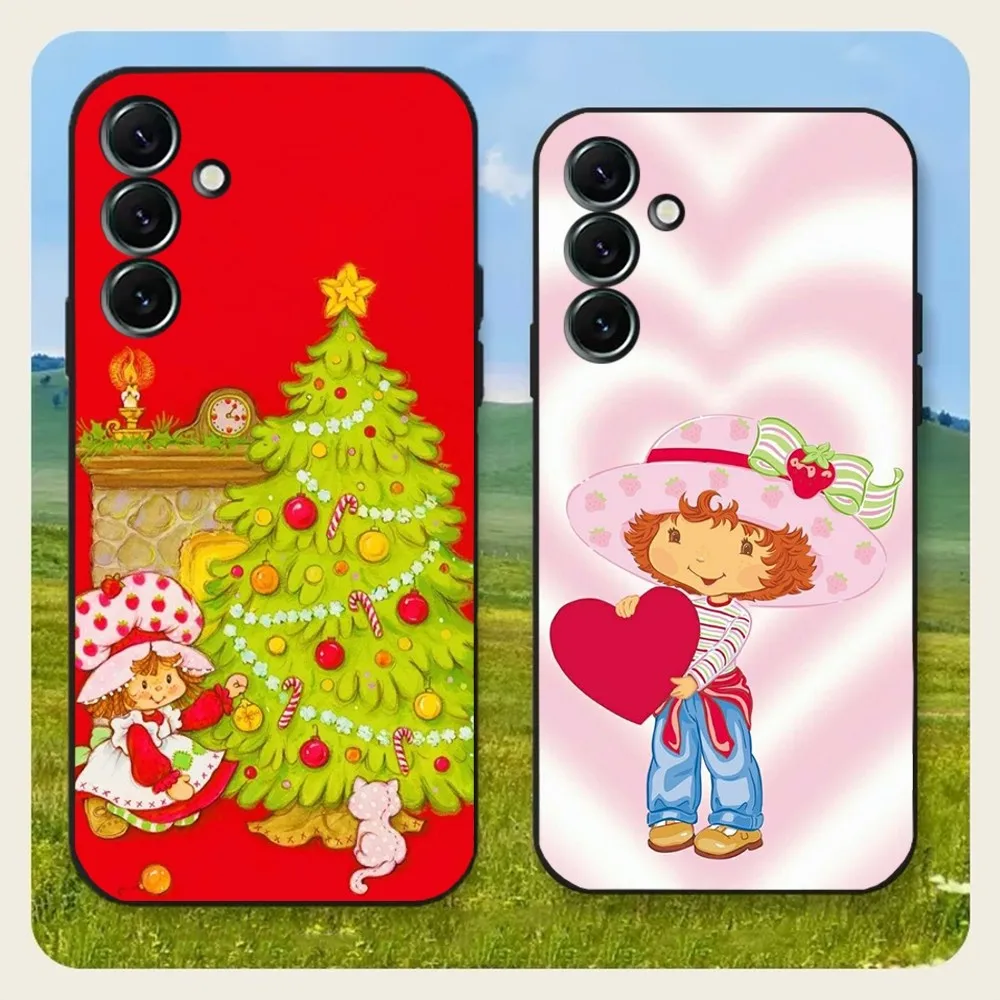 

Vintage Strawberry Shortcake Girl Phone Case For Samsung Galaxy A20,A21s,A22,A31,A32,A52,A53,A72,73,A80,A91Soft Black Cover