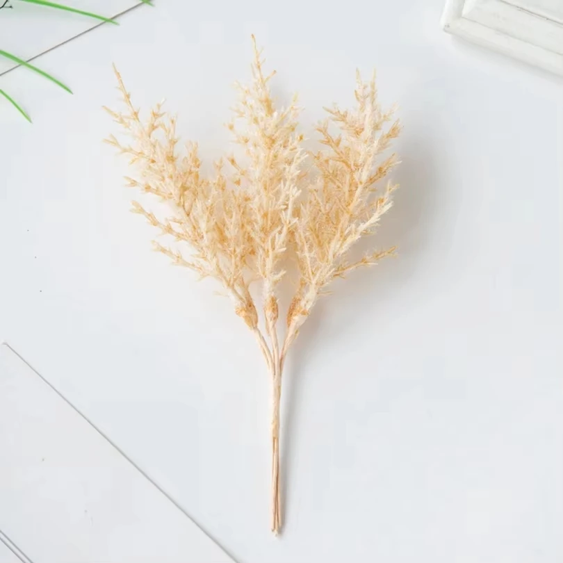 

10Pcs Artificial Plants Golden Silvery Fake Branch Christmas Trees Wreath Homes Wedding Accessory High Quality Artistic Products