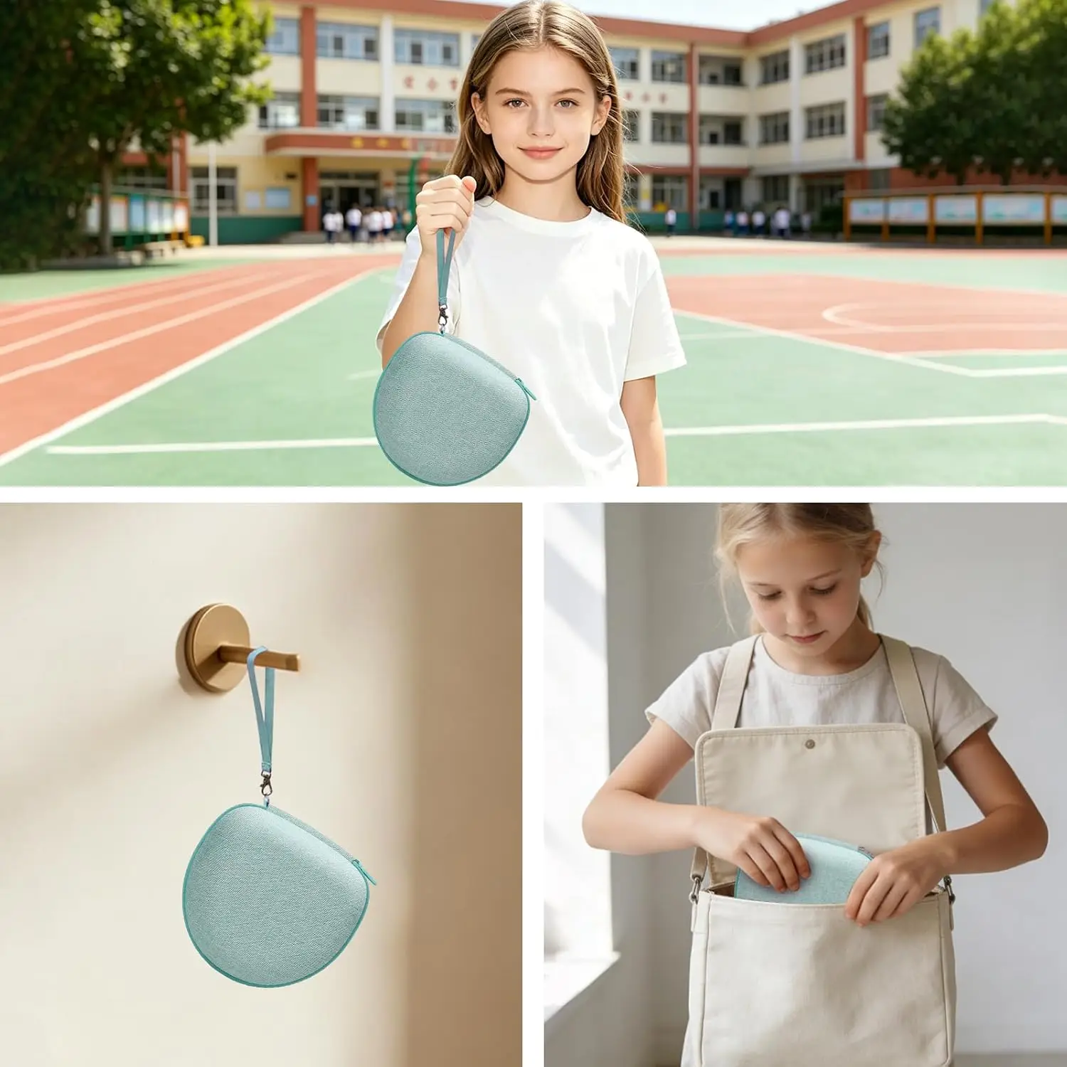 Etui na słuchawki dla dzieci kompatybilne z JBL Junior 320/Junior JR 320BT/iClever BTH12/HS19/IMYB/MIDOLA MD-B01/Noot Kids Headphones — zdjęcie produktu 5
