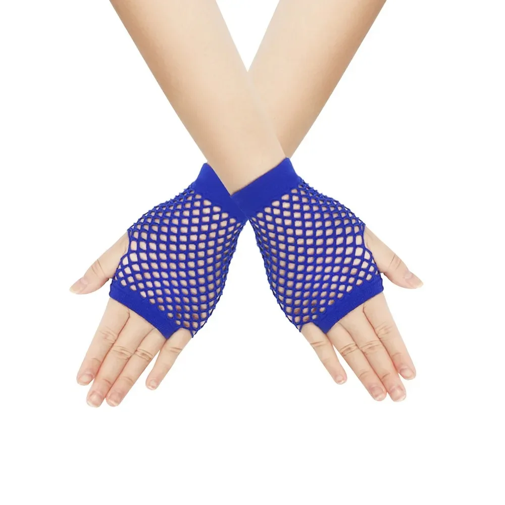 New black Fishnet Fingerless Long Gothic Gloves Leg Arm Cuff Party Wear Fancy Women Glove Cosplay Darkly Ninja Mitten 11/26cm