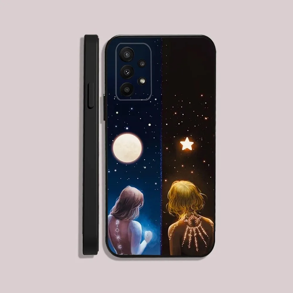 Troon van glas telefoonhoesje voor Samsung S24,23,22,30,21,10,9,Ultra,Plus,Lite,FE,5G zwarte zachte hoes