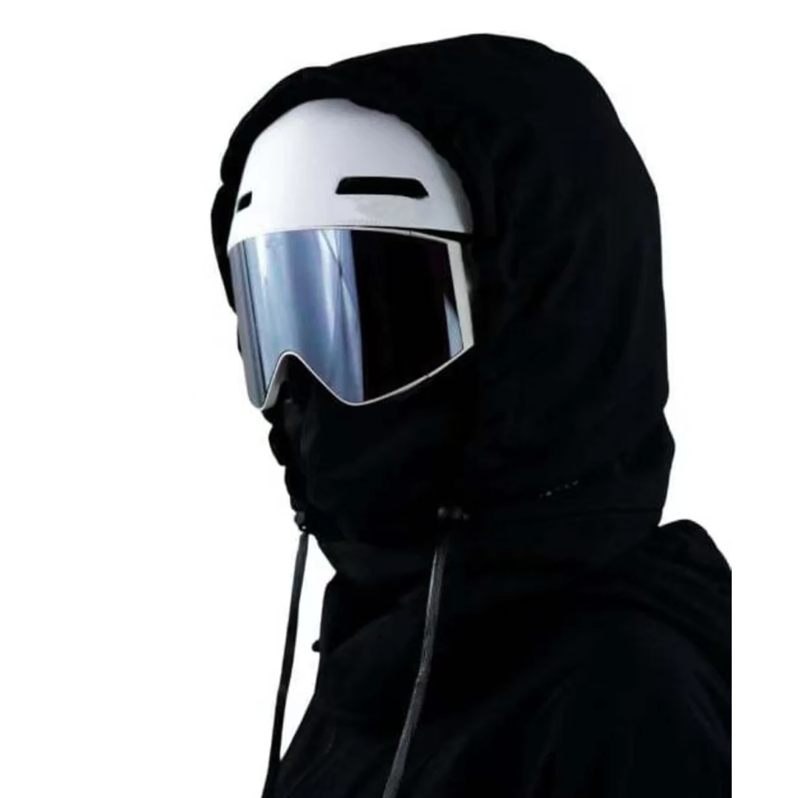 

Full Hood With Drawstring Windproof Goggle Plush Ski Hood Mask Polyester Multifunctional Ideal for and Skiing(Excluding