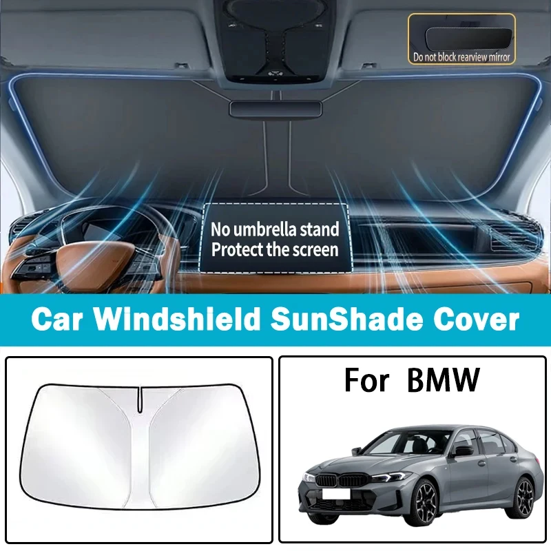 Für BMW Auto Windschutzscheiben-Sonnenschutzabdeckung X5 E53 X3 F83 E46 E39 E38 E60 E63 E61 E64 Serie 3 5 7 330i Z3 E85 E86 M5 325i