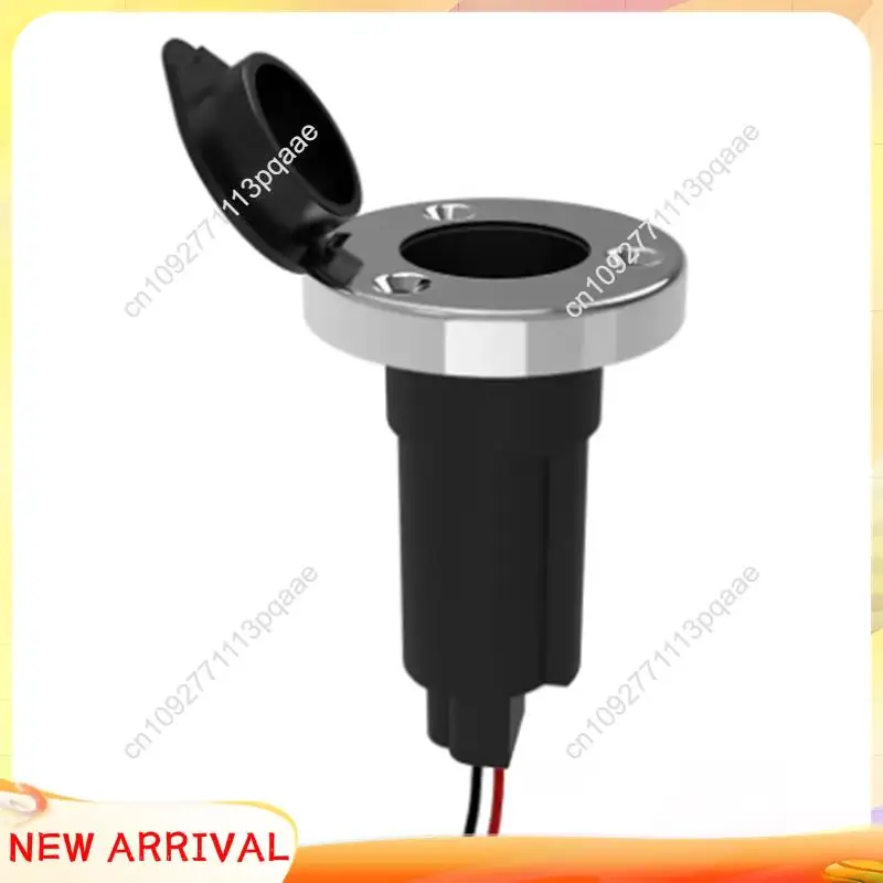

N84R Yacht Stern Boat Navigation Light Plug-In Straight Base Plastic Stainless Steel All-Round Ring Lamp Socket