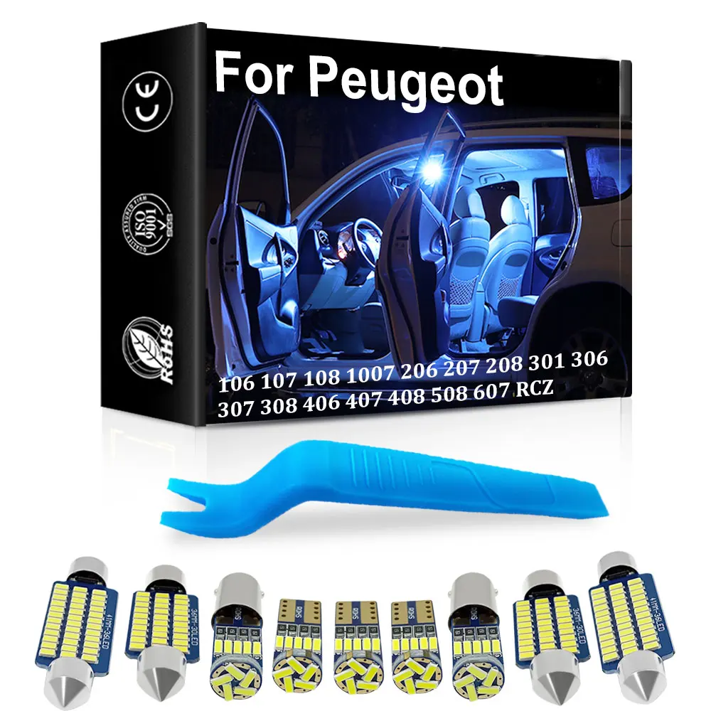 Vehicle Canbus Interior LED Light For Peugeot 106 107 108 206 207 208 301 306 307 308 406 407 408 508 607 Indoor Lamp Auto Parts