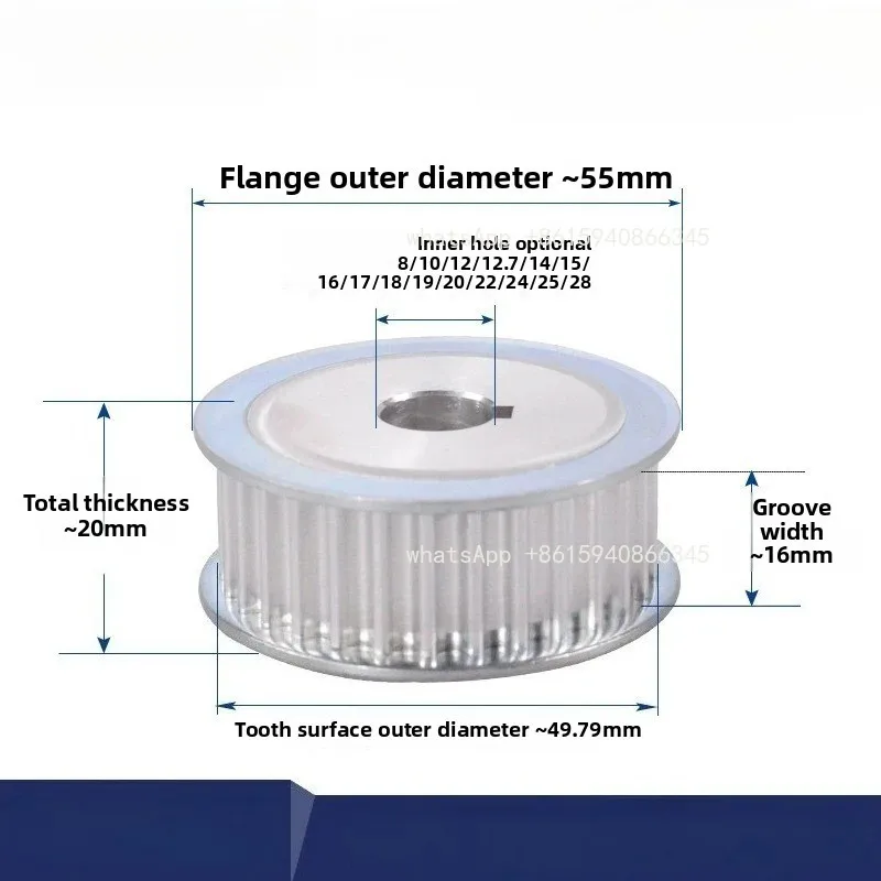HTD5M  32Teeth Timing Pulley AF Type Keyway Bore circular hole 5/6/8-30mm For HTD 5M  Timing Belt Width 10/15/20/26/30/40mm 5GT