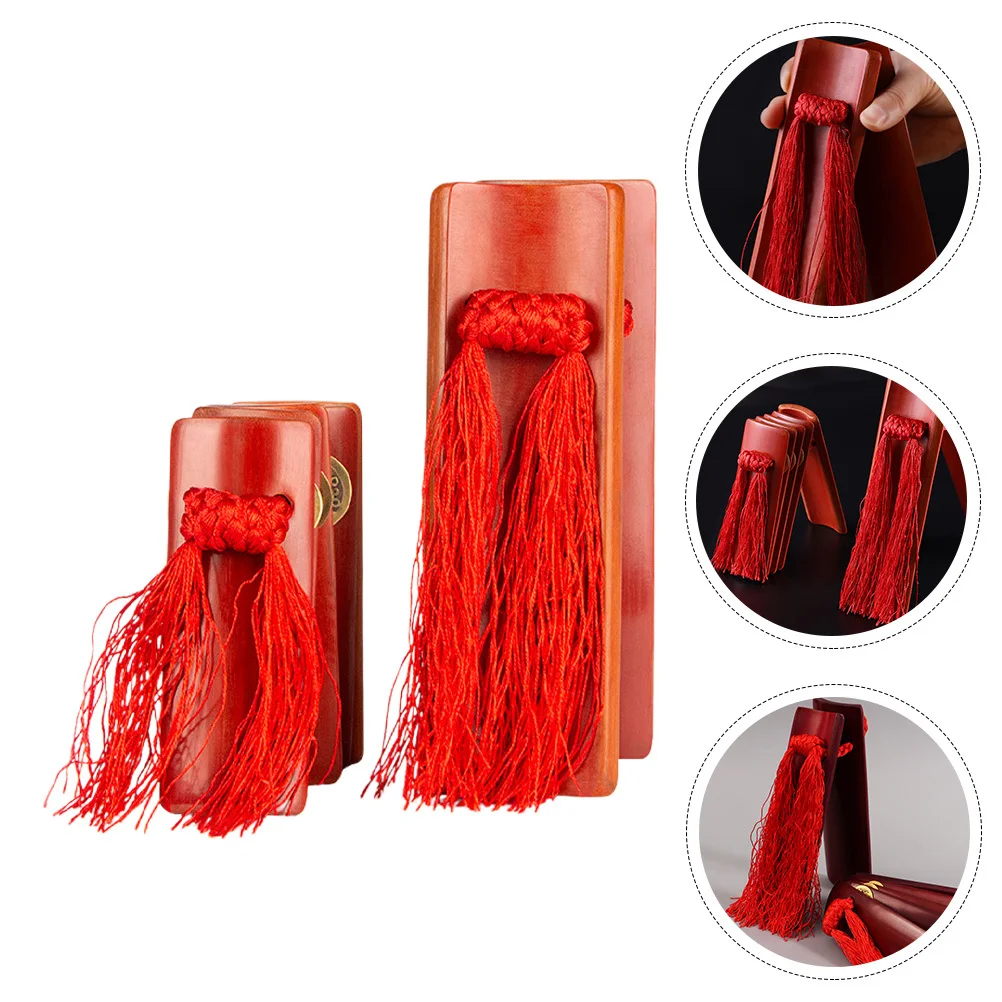 

1Pair Bamboo Kuaiban Chinese Castanet Professional Stage Performance Durable Smooth Surface Clear Sound Traditional Allegros