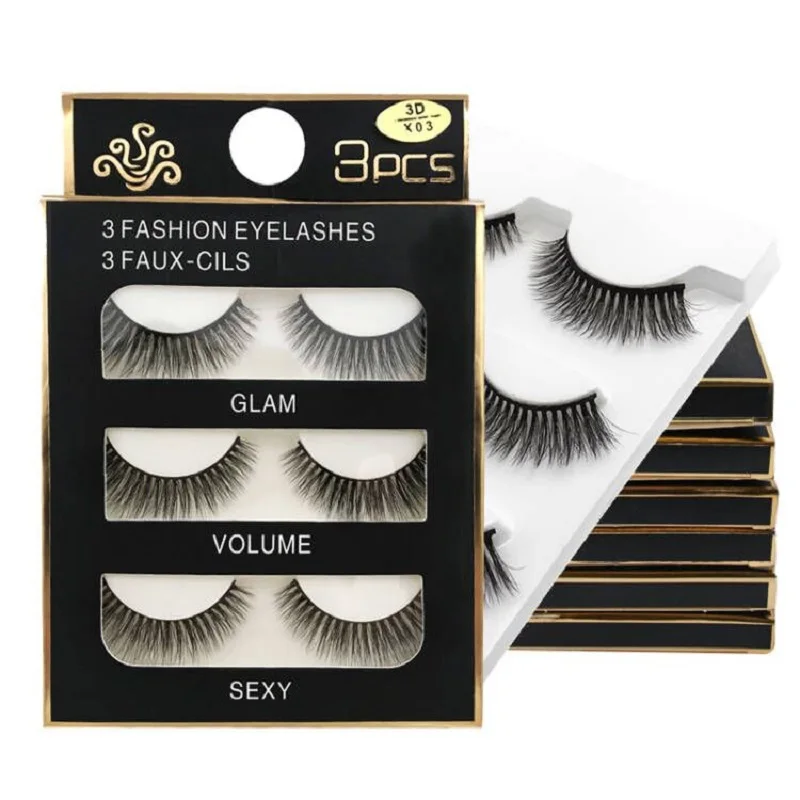 2/30/100 Boxes Natural False Eyelashes Long Makeup 3D Mink Lashes Faux Cils Extension Wispies Eyelashes for Beauty Fake Lashes