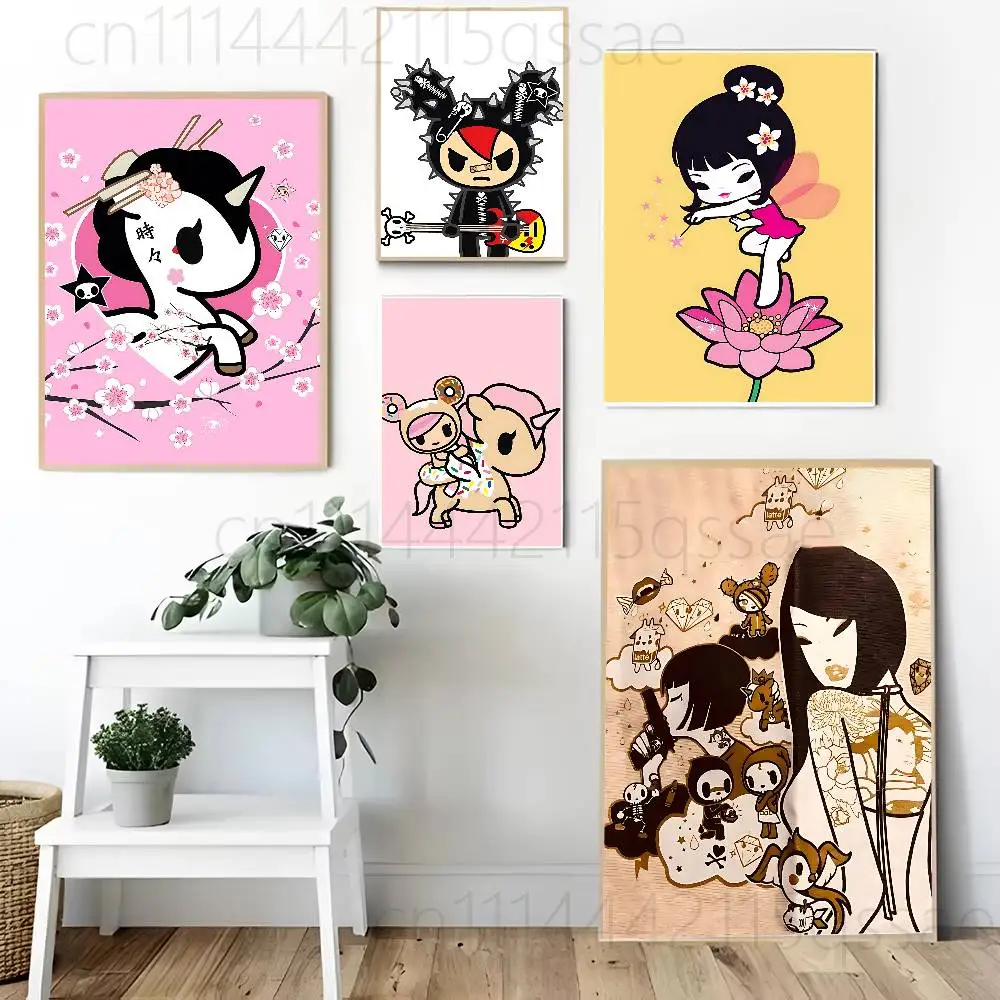 T-TokidokiS Enamel Poster Wall Art Posters, Texture Paintings, Ideal Gift for Room Decoration