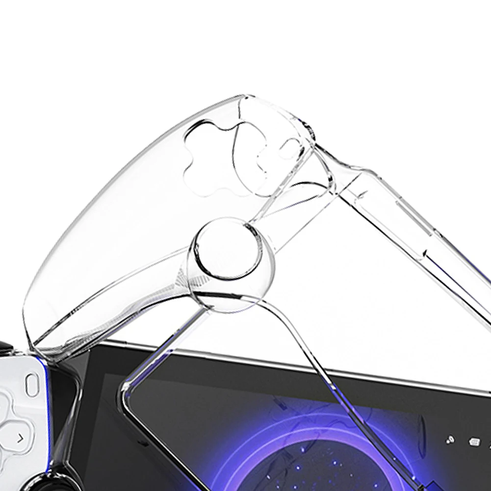 透明な完全保護プロテクターカバー、落下防止PCゲームコンソールコントローラースリーブスキン、PS5ポータル用指紋防止