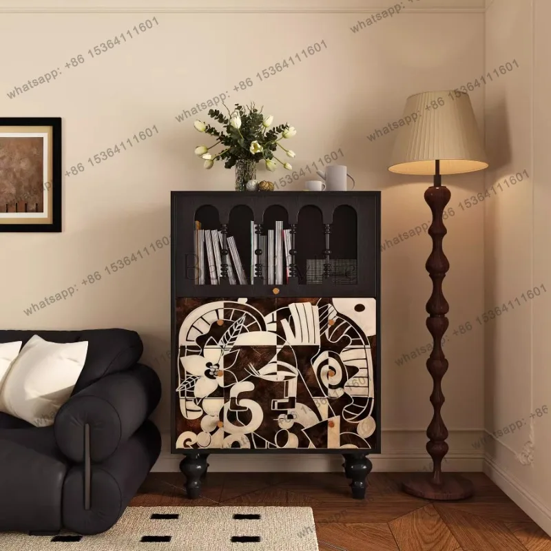 Nordic Decorating Living Room Cabinets Black Solid Wood Living Room Cabinets Modern Luxury Armoire De Rangement Furniture Home