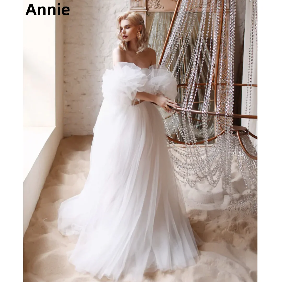 

Annie White Prom Dresses Sexy Strapless Evening Dresses ชุดงานพรอม Applique Sweet Princess Party Dresses 2024 Vestidos De Fiesta