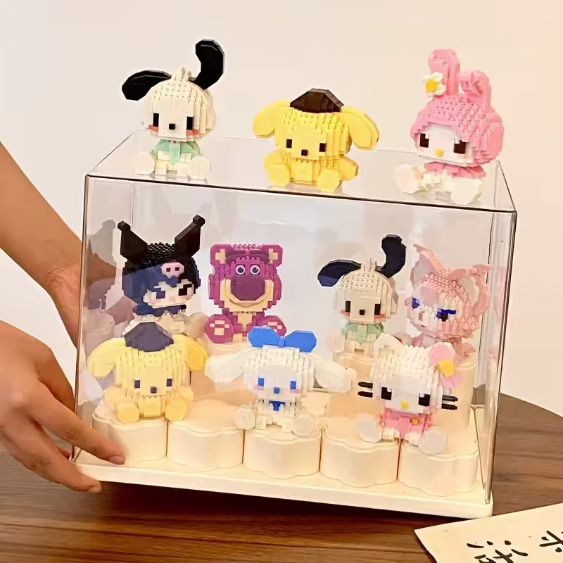 

Конструктор KEEPPLEY Sanrio Anime Hello Kitty My Melody Cinnamoroll Pompompurin Kuromi, подарок для девочек на праздник