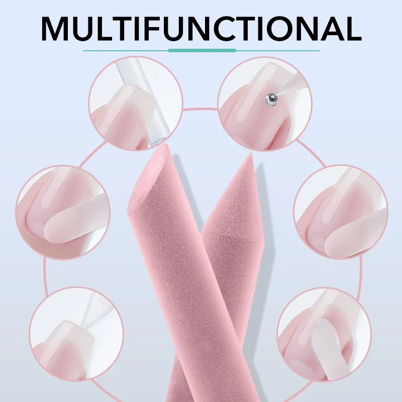 1 قطعة أداة إزالة الجلد الميت الزجاجي مزدوجة الوجهين أداة تشذيب البشرة عصا مانيكير أداة مانيكير احترافية