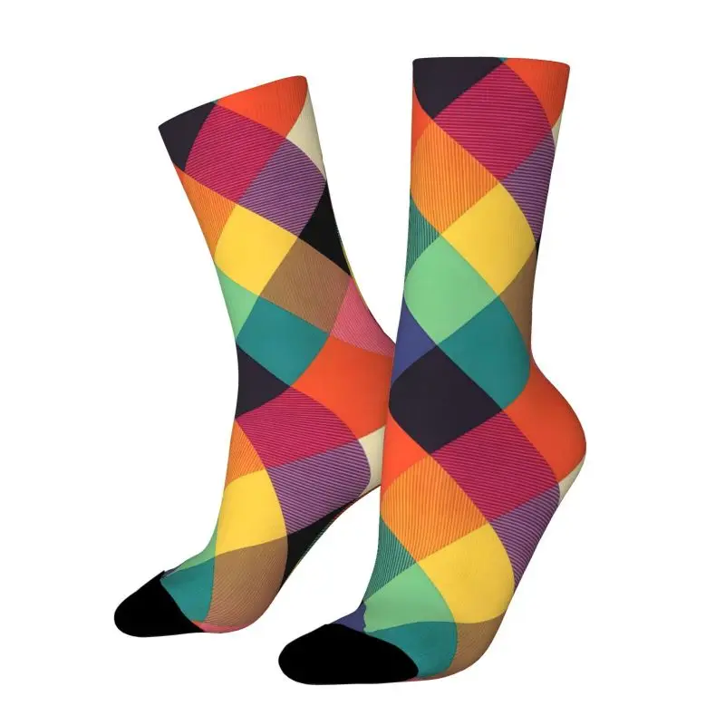 Colorful Geometric Patchwork Design Vibrant And Comfortable Machine Washable Ideal For Sports Enthusiasts And Daily Wear