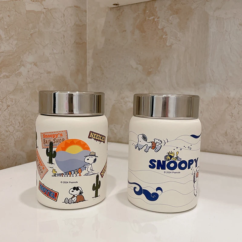 Snoopy Stainless Steel Compact Insulated Cup Portable High Temperature Resistant Cup Creative Couple Cup Gift for Girlfriend