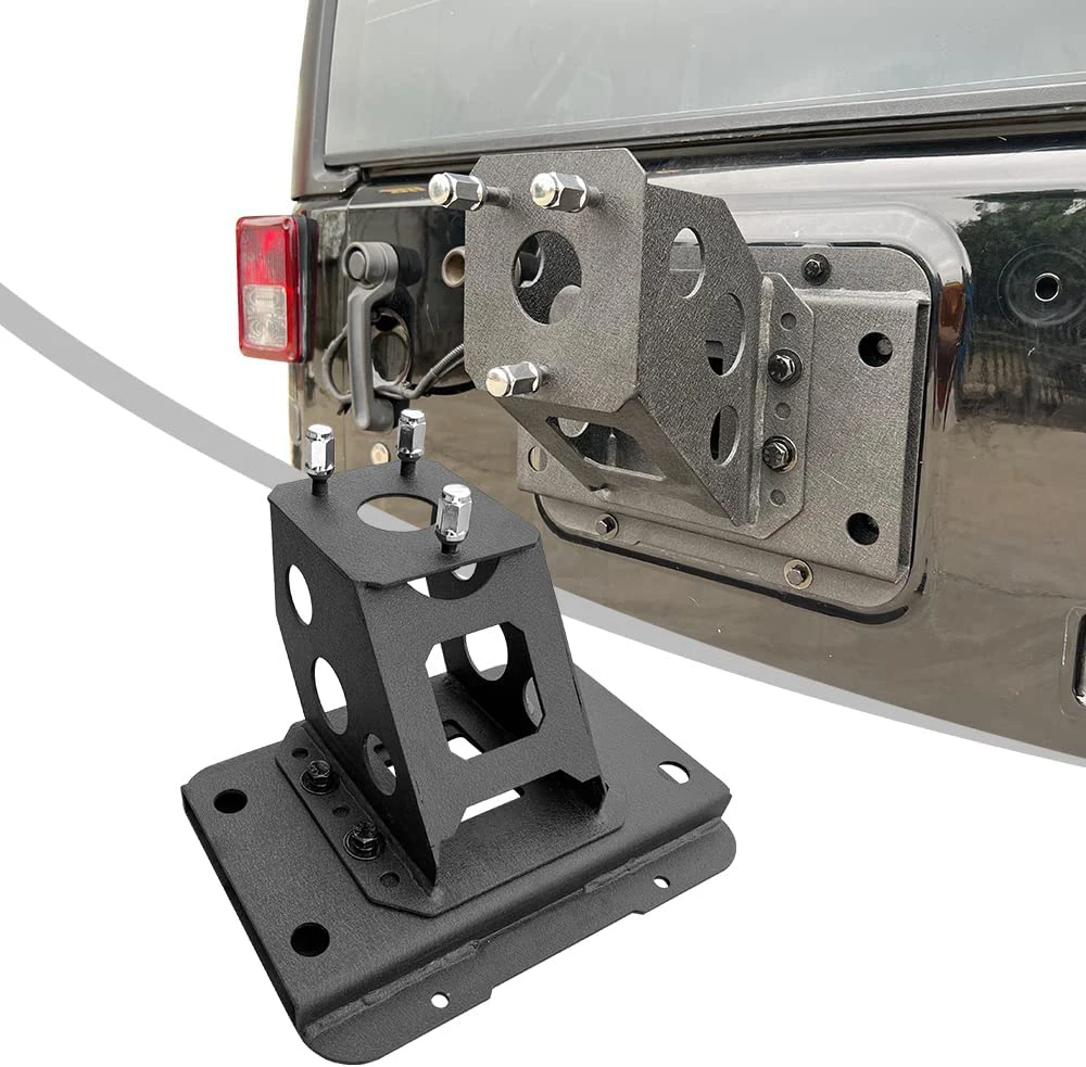 

Adjustable Tire Lift Bracket Compatible with 2007-2018 Wrangler JK Spare tire Bracket