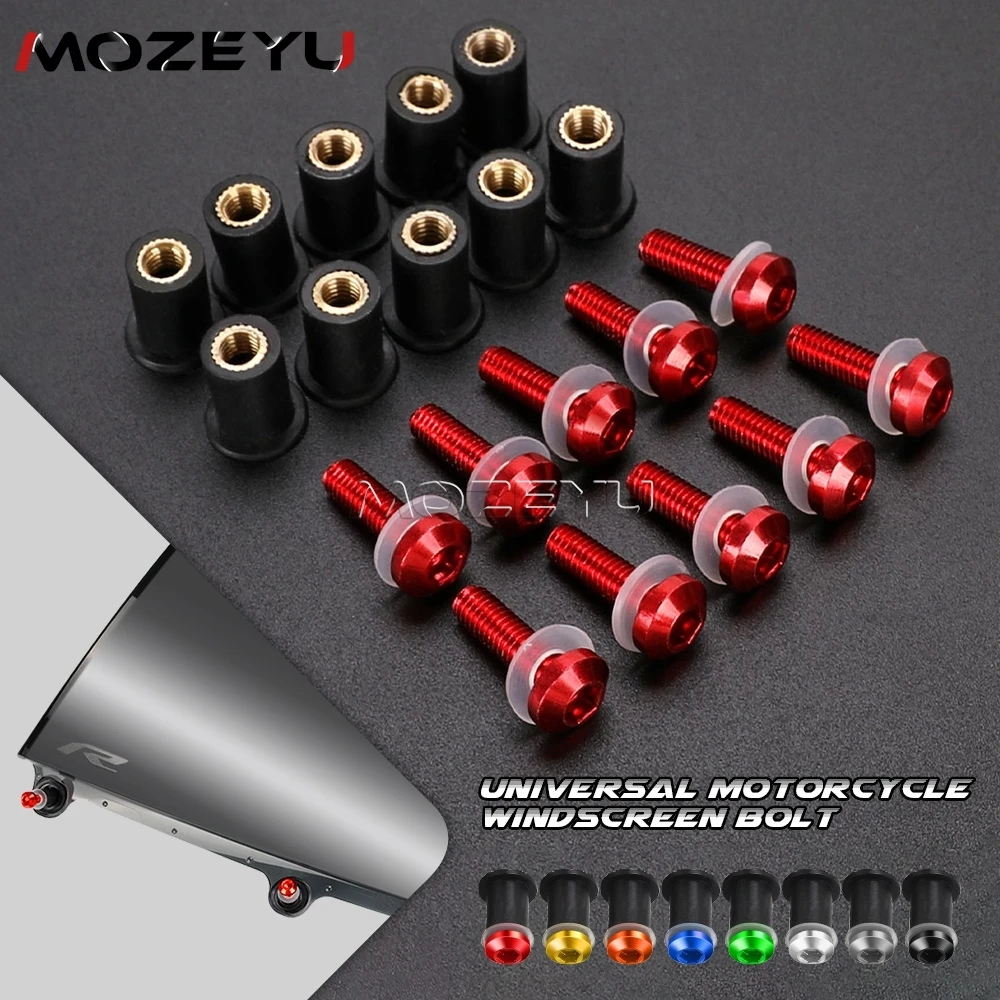

M5 10PCS Windshield Screw Kits For Honda CBR 125R 250R 300R 500R 600 900 954 1000 RR CBR150R CBR400R CBR650R 600F 650F CBR954RR
