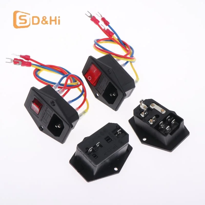 3D Printer Part 220V 110V Visible Power Control Supply Switch MaleSocket With Fuse For 3D Printer DIY Use 3D Printer Accessories