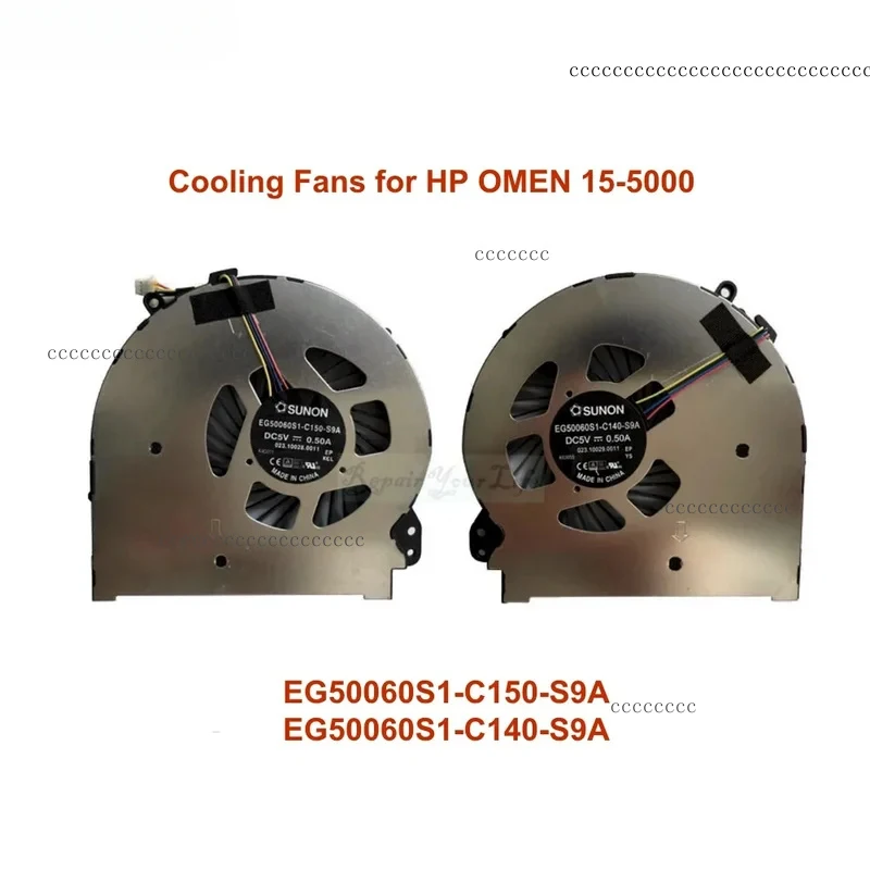 Ventilador de Refrigeración para Portátil HP OMEN 15 15T-5000 5100 5200, Enfriador de CPU y GPU, EG50060S1-C150 C140-S9A 788600-001