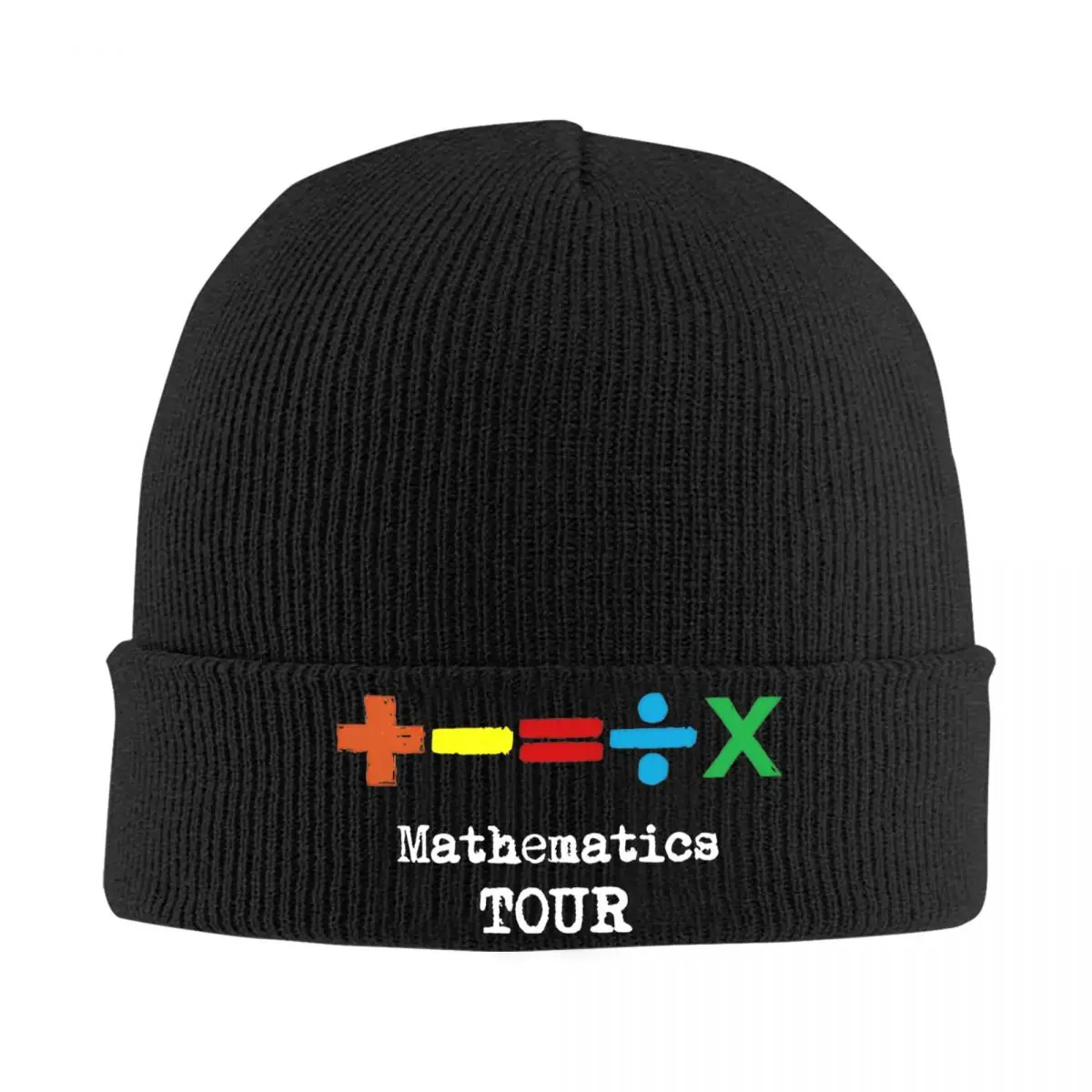 Ed Sheerans Math Lyrics Knit Hat Beanie Autumn Winter Hats Warm Hip-hop The Mathematics Tour Cap for Men Women